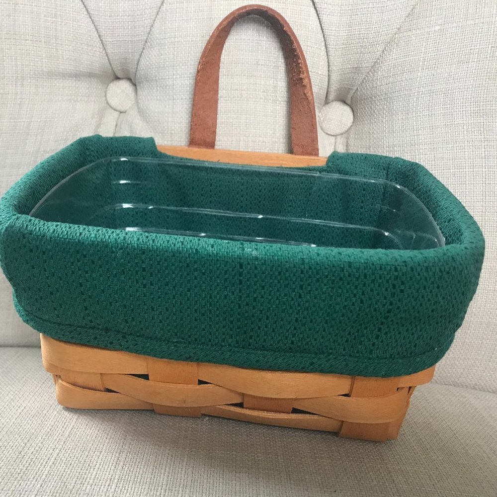 Green Hanging Longaberger Basket